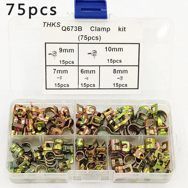 Water Hose clamp With Storage Box 6-10mm 75pcs Accessories Fastener For Motorcycle Pack Pipe
Water Hose clamp With Storage Box 6-10mm 75pcs Accessories Fastener For Motorcycle Pack Pipe