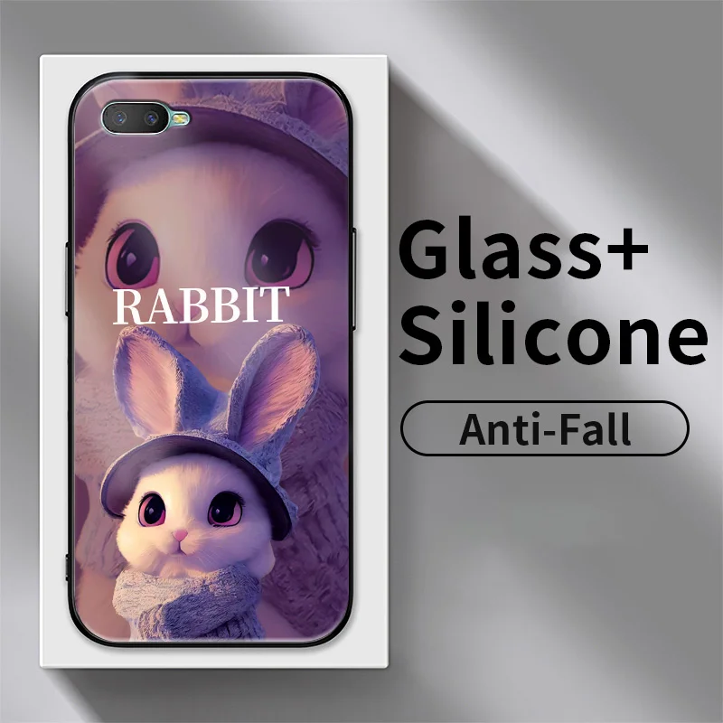 Glass Phone Case for OPPO K1 R11 R11S R15 R17 R17 Pro R7 R9 R9s Plus Cases Witary Longer Rabbit Shockproof Cover Anti -fall
Glass Phone Case for OPPO K1 R11 R11S R15 R17 R17 Pro R7 R9 R9s Plus Cases Witary Longer Rabbit Shockproof Cover Anti -fall
