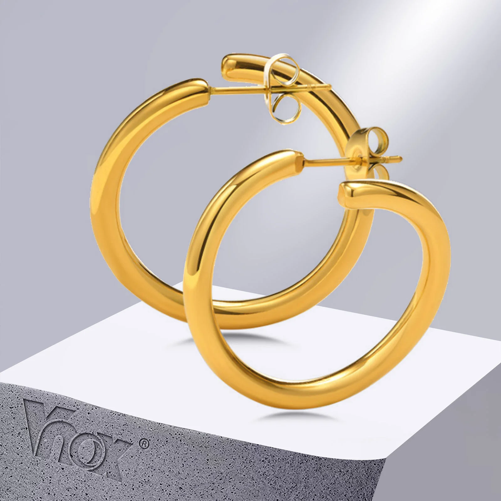 Vnox New Trendy Irregular Cricle Hoop Earrings for Women Girls, Gold Color Stainless Steel Geometric Earring Party Gifts Jewelry
Vnox New Trendy Irregular Cricle Hoop Earrings for Women Girls, Gold Color Stainless Steel Geometric Earring Party Gifts Jewelry
