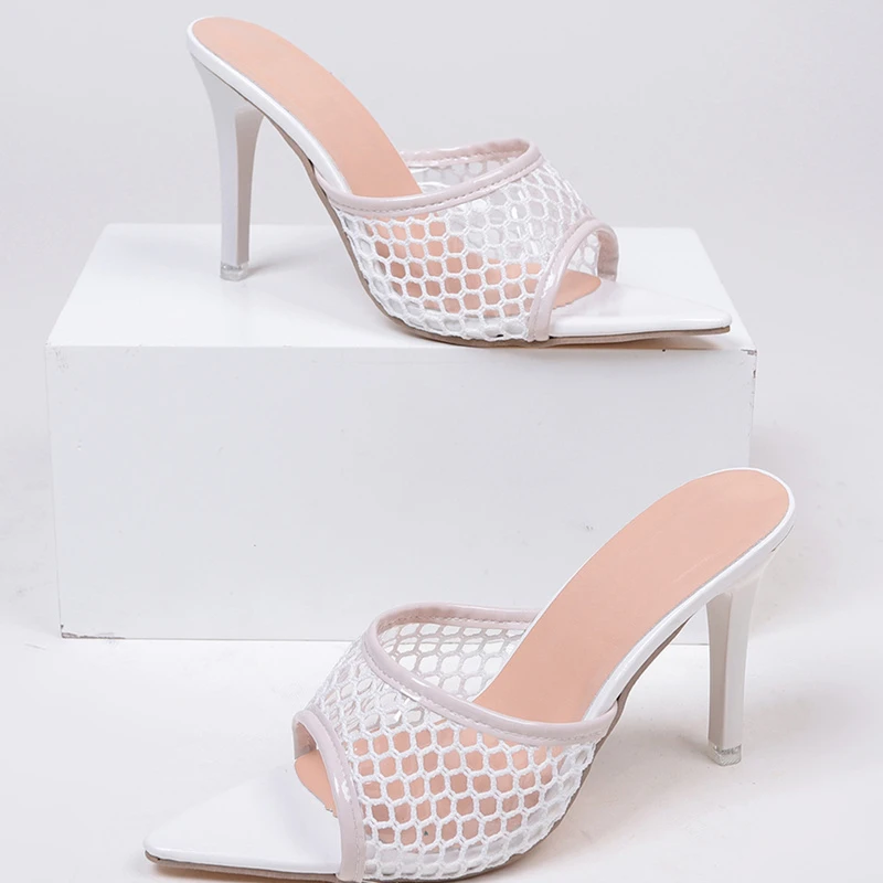 New Sexy Pointed Toe Thin High Heels Pumps Green Mesh Slippers Summer Fashion Slip On Slides Women Mules Party Shoes Sandals
New Sexy Pointed Toe Thin High Heels Pumps Green Mesh Slippers Summer Fashion Slip On Slides Women Mules Party Shoes Sandals