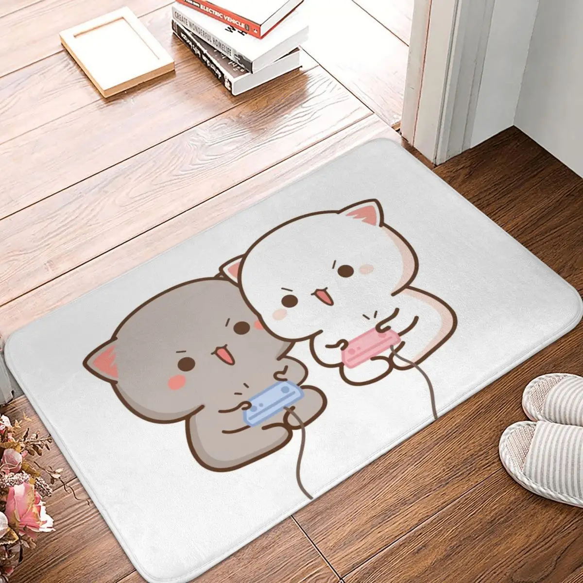 Peach And Goma Mochi Cat Gaming Polyester Doormat Rug Carpet Mat Footpad Non-slip DustEntrance Kitchen Bedroom Balcony Cartoon
Peach And Goma Mochi Cat Gaming Polyester Doormat Rug Carpet Mat Footpad Non-slip DustEntrance Kitchen Bedroom Balcony Cartoon