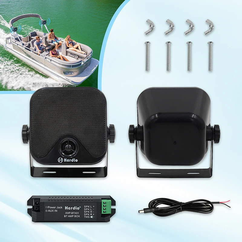 100 Вт 4-дюймовая Морская водонепроницаемая Bluetooth-колонка компактная звуковая