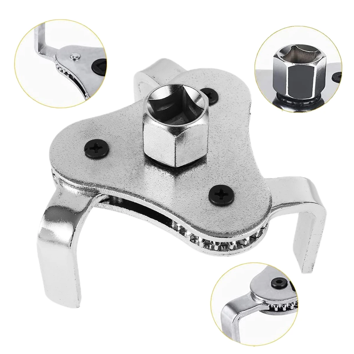 new Oil Filter Wrench 3 Jaw Adjustable Oil Filter Pliers High Carbon Steel 60-110mm Non-Slip Oil Filter Removal Tool Car Repair
new Oil Filter Wrench 3 Jaw Adjustable Oil Filter Pliers High Carbon Steel 60-110mm Non-Slip Oil Filter Removal Tool Car Repair