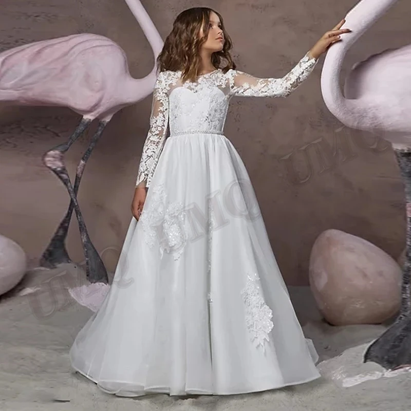 Stunning Aline Long Sleeves Kids Birthday Flower Girl Dresses Lace Comunion Couture Wedding Party Dresses Costumes Photography
Stunning Aline Long Sleeves Kids Birthday Flower Girl Dresses Lace Comunion Couture Wedding Party Dresses Costumes Photography