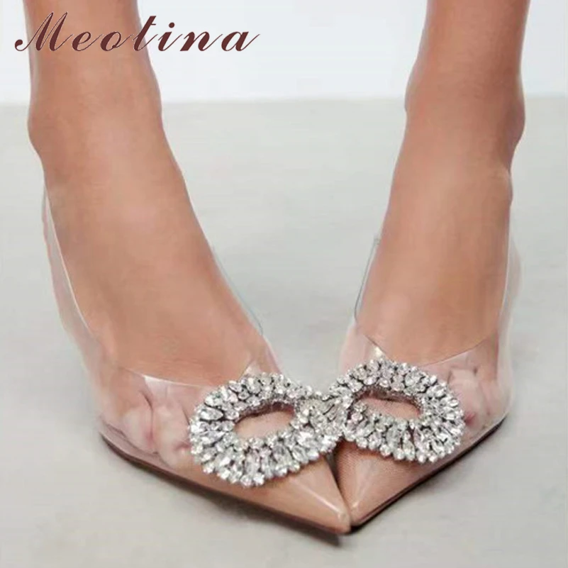 Женские туфли с ремешком на пятке Meotina, туфли-лодочки на тонком каблуке с острым носком, прозрачные туфли с кристаллами, большой размер 42, на ...
Женские туфли с ремешком на пятке Meotina, туфли-лодочки на тонком каблуке с острым носком, прозрачные туфли с кристаллами, большой размер 42, на ...