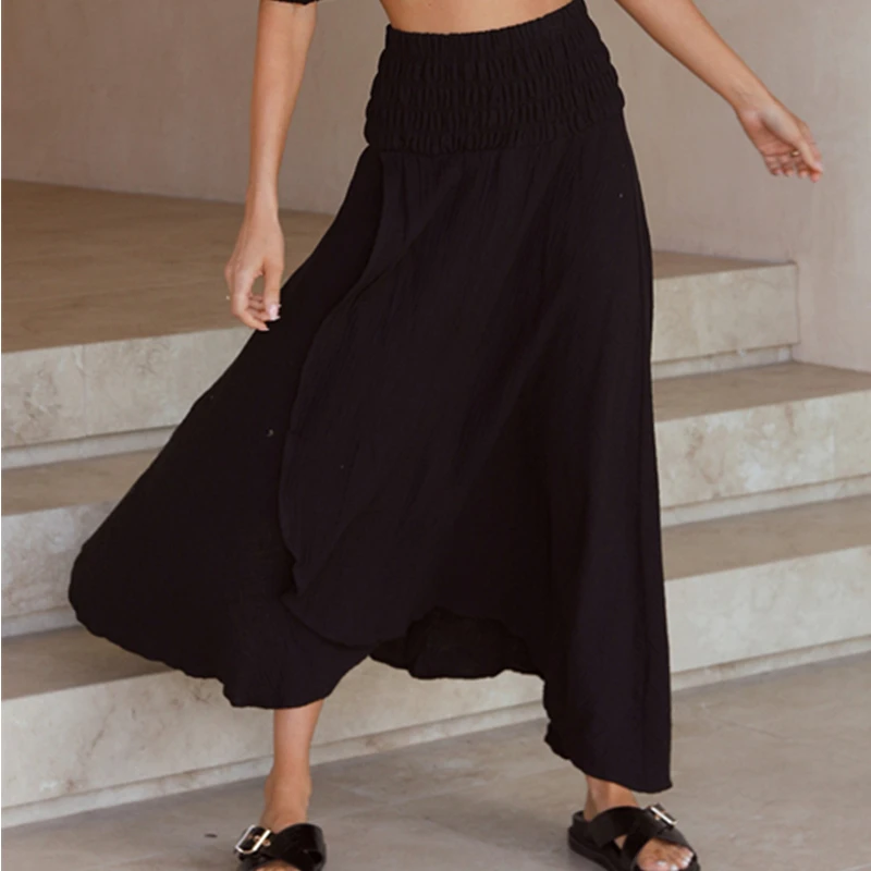 Summer Spring Pleated Elastic High Waist Maxi Skirts Women Solid Color Split Hem Causal Beach Style Skirt Ladies S/M/L/XL
Summer Spring Pleated Elastic High Waist Maxi Skirts Women Solid Color Split Hem Causal Beach Style Skirt Ladies S/M/L/XL