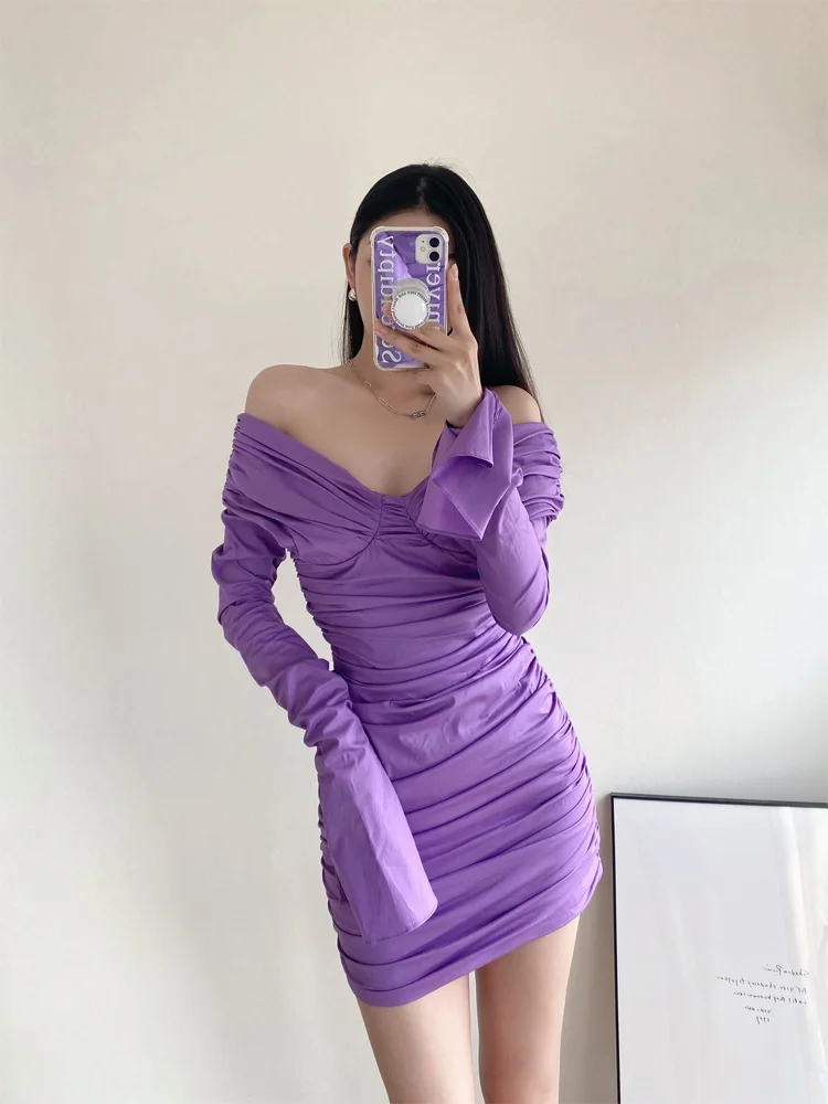 2023 платья для женщин, новое модное стильное платье с открытыми плечами и рюшами, Женские приталенные платья
2023 платья для женщин, новое модное стильное платье с открытыми плечами и рюшами, Женские приталенные платья