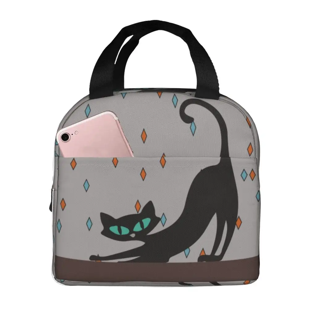 Custom Retro Black Cat Meow Lunch Bag Thermal Cooler Insulated Lunch Box School Work Picnic Food Tote Container
Custom Retro Black Cat Meow Lunch Bag Thermal Cooler Insulated Lunch Box School Work Picnic Food Tote Container