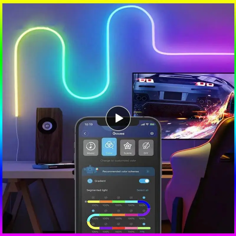 

App Control Led Strip Neon Lights Tuya Neon Sign Tape Rgb Timing Smart Lamp Work With Alexa Google Home