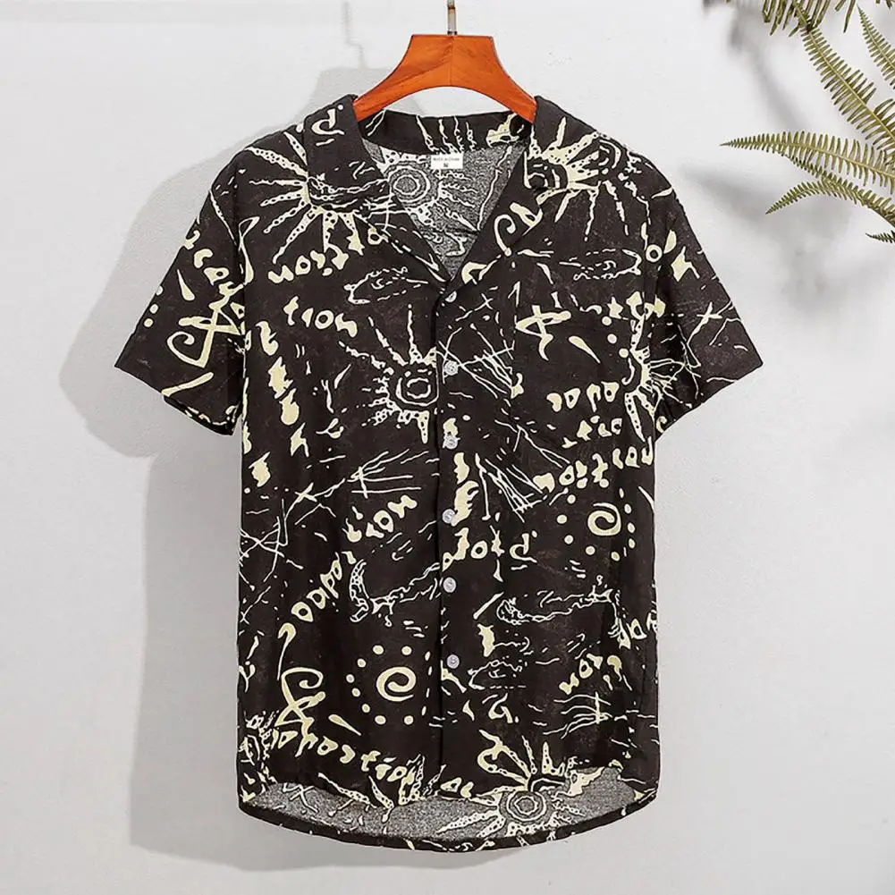 Men Summer Shirt Gradient Print Short Sleeves Shirt Single-breasted Cardigan Beach Top Turn-down Collar Mid Length Hawaii Top
Men Summer Shirt Gradient Print Short Sleeves Shirt Single-breasted Cardigan Beach Top Turn-down Collar Mid Length Hawaii Top
