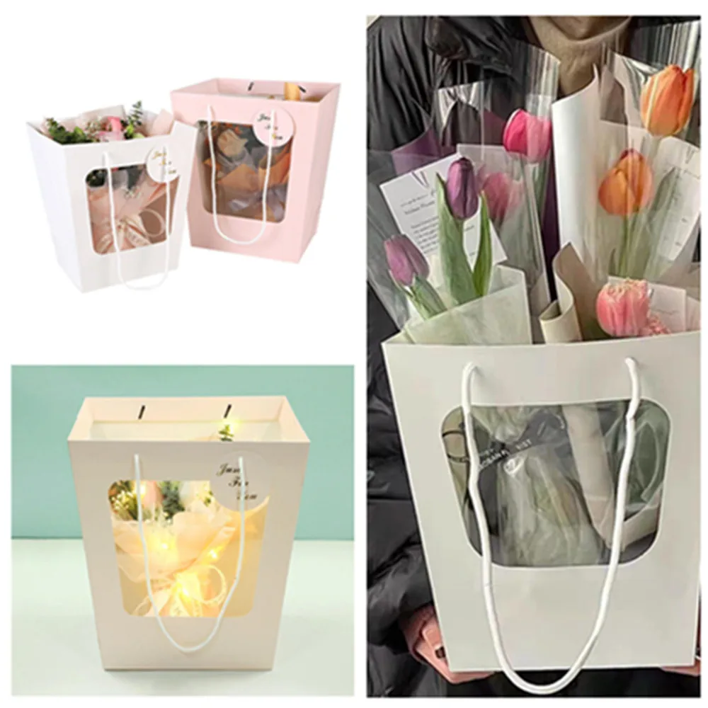 Flower Tote Bag Portable Foldable Present Packing Bag Rose Open Window Bouquet Bag For Wedding Valentine'S Day Birthday Party
Flower Tote Bag Portable Foldable Present Packing Bag Rose Open Window Bouquet Bag For Wedding Valentine'S Day Birthday Party