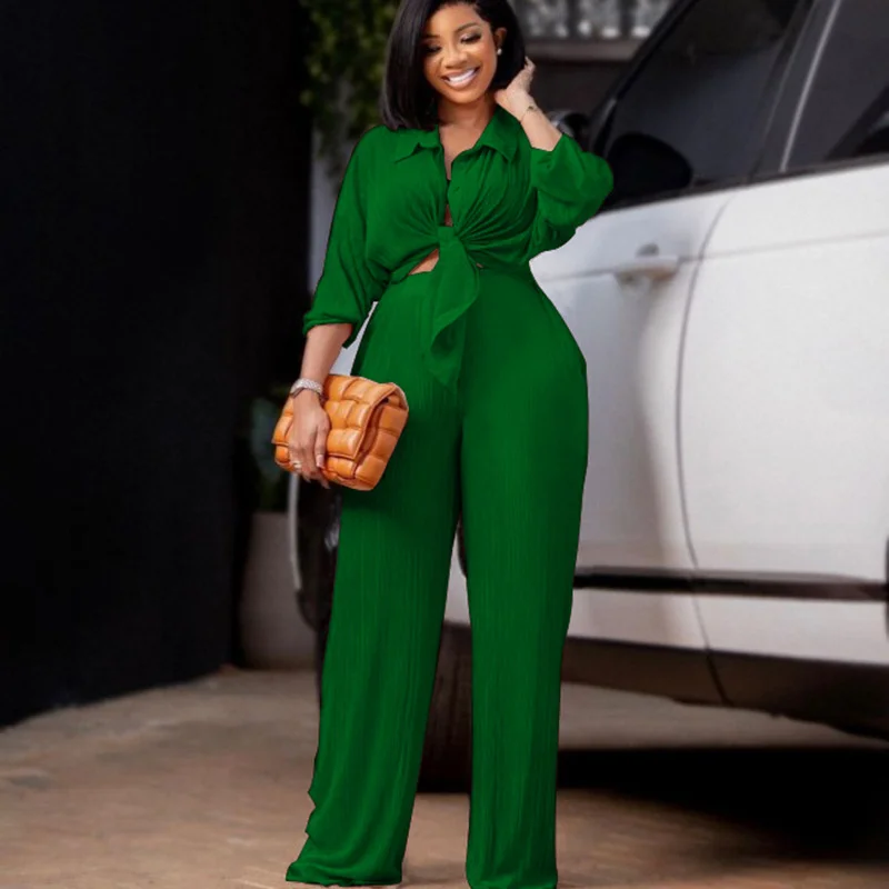 2022 Solid Color Loose Two 2 Piece Set Wrinkle Suit African Clothes For Women Streetwear Summer Outfits Fashion Commuter Suit
2022 Solid Color Loose Two 2 Piece Set Wrinkle Suit African Clothes For Women Streetwear Summer Outfits Fashion Commuter Suit