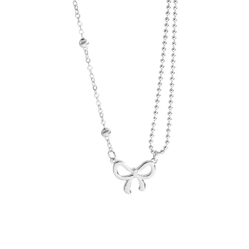 Minority Simple Retro Titanium Steel Necklace Female Personality Hip Hop Bow Clavicle Chain Cool Wind Round Bead Pendant
Minority Simple Retro Titanium Steel Necklace Female Personality Hip Hop Bow Clavicle Chain Cool Wind Round Bead Pendant