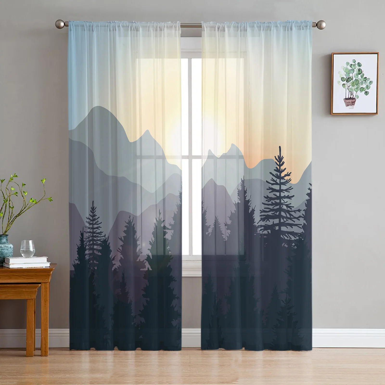Mountain Pine Woods Sun Modern Curtains for Living Room Tulle Curtains Window Sheer for Bedroom Accessories Decor
Mountain Pine Woods Sun Modern Curtains for Living Room Tulle Curtains Window Sheer for Bedroom Accessories Decor