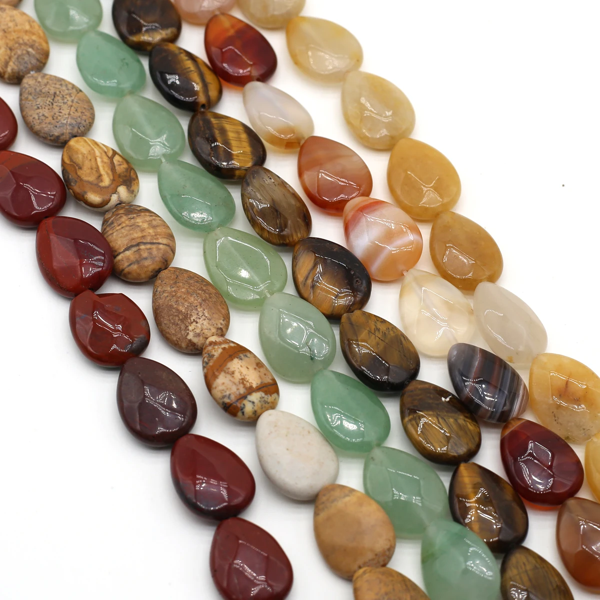 Natural Stone Faceted Beads Water Drop Shape Green Aventurines Picture Stone Loose Beaded for Jewerly Necklace Bracelet 13x18mm
Natural Stone Faceted Beads Water Drop Shape Green Aventurines Picture Stone Loose Beaded for Jewerly Necklace Bracelet 13x18mm