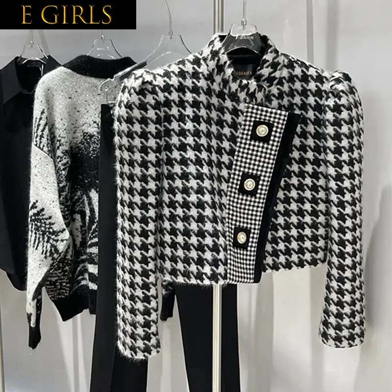E GIRLS Elegant Bird Lattice Plaid Women Crop Jacket Vintage Loose All Match Spring Tweed Coat Women Korean Style Chic Cropped T
E GIRLS Elegant Bird Lattice Plaid Women Crop Jacket Vintage Loose All Match Spring Tweed Coat Women Korean Style Chic Cropped T