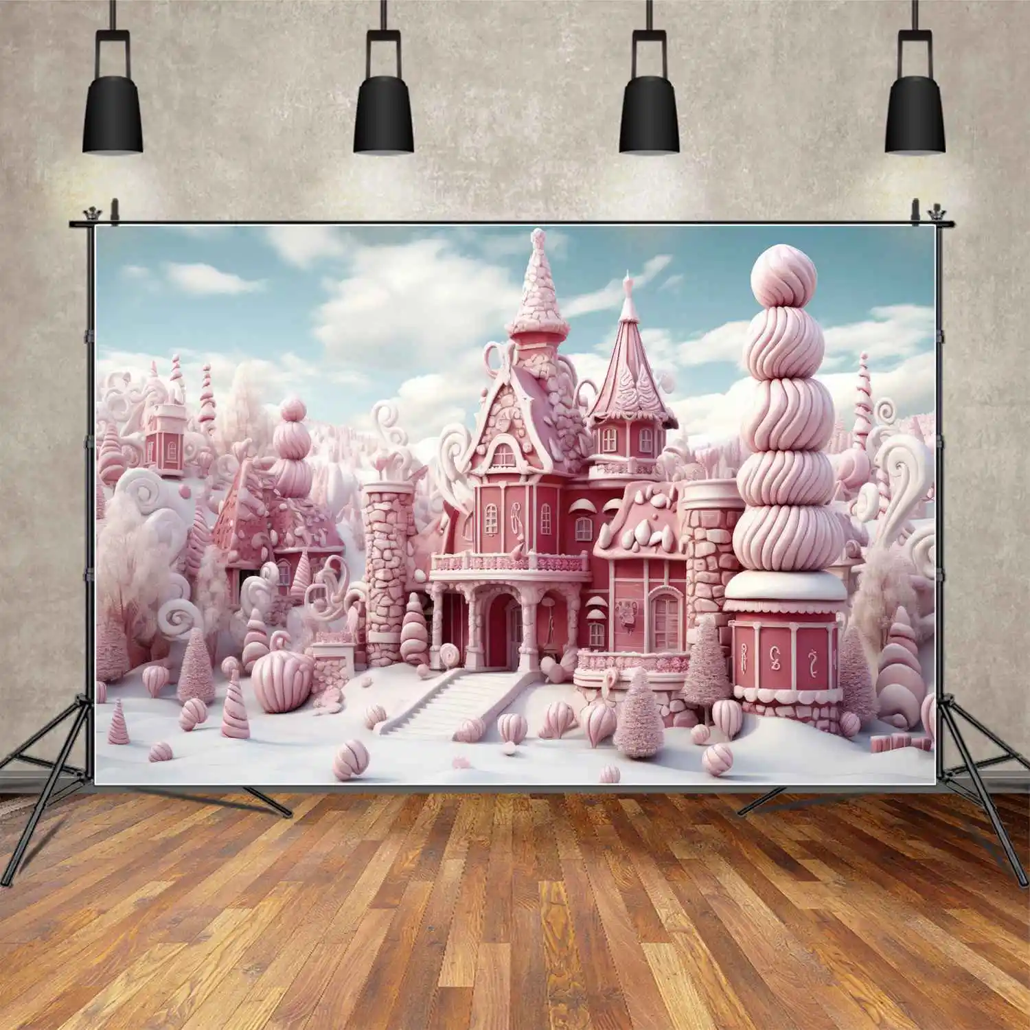 MOON.QG Backdrop Princess Pink Sugar Castle Customized Birthday Banner Background Candy Bar Children Party Photo Booth Supplies
MOON.QG Backdrop Princess Pink Sugar Castle Customized Birthday Banner Background Candy Bar Children Party Photo Booth Supplies