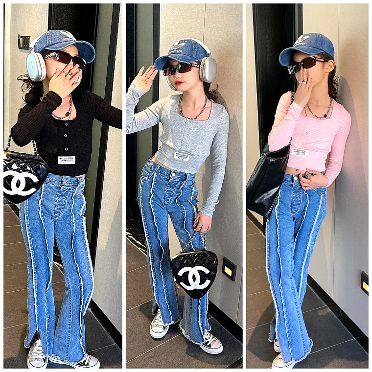 Girls Clothes 6yrs to 12yrs Tight Short T-shirt Spring Fall Teenager Fashion Tops
Girls Clothes 6yrs to 12yrs Tight Short T-shirt Spring Fall Teenager Fashion Tops