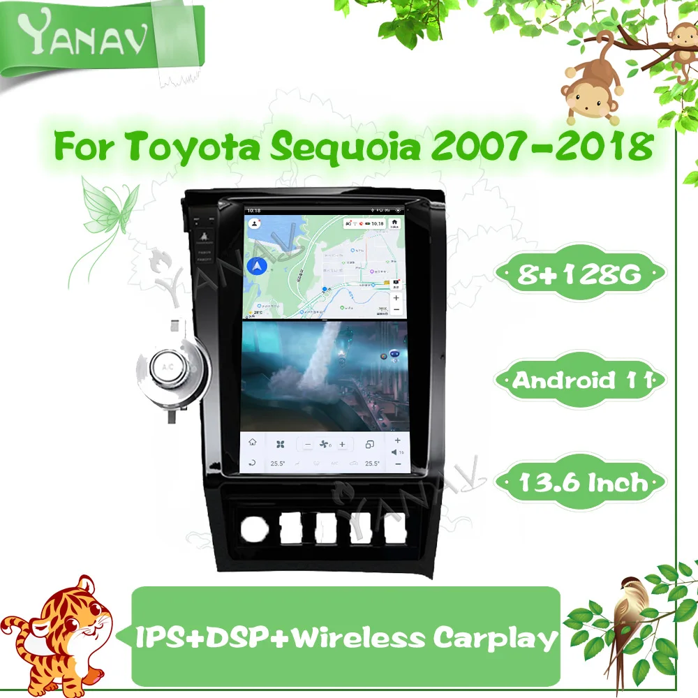 Android 11.0 Car Radio For Toyota Tundra 2007-2011 Sequoia 2007-2018 GPS Navigation Auto Carplay Stereo Multimedia Player 4G LTE
Android 11.0 Car Radio For Toyota Tundra 2007-2011 Sequoia 2007-2018 GPS Navigation Auto Carplay Stereo Multimedia Player 4G LTE