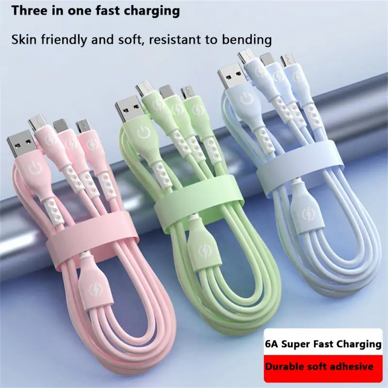 Soft Glue 3 In 1 Fast Charging Cord 6a Micro Usb Type C Charger Cable Data Line For Iphone Huawei Samsung Xiaomi Redmi Macbook
Soft Glue 3 In 1 Fast Charging Cord 6a Micro Usb Type C Charger Cable Data Line For Iphone Huawei Samsung Xiaomi Redmi Macbook