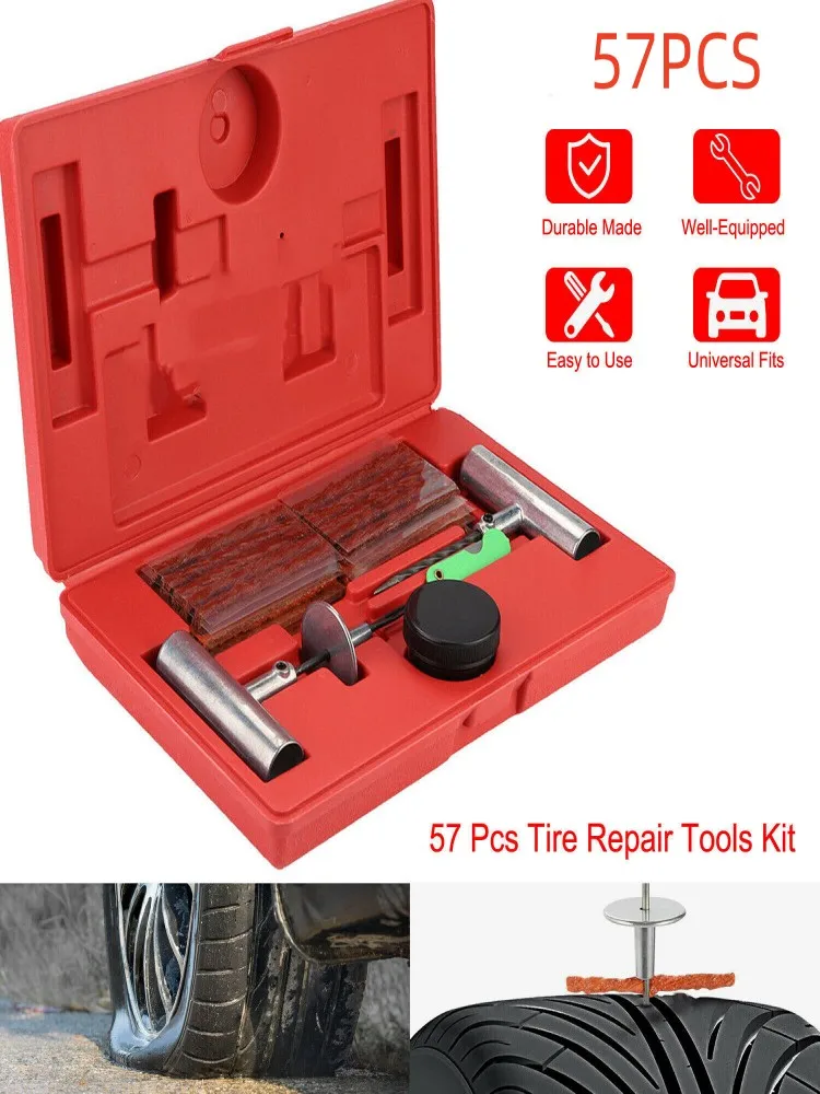 37/57pcs Car Tire Repair Tool Kit Wheel Flat Tyre DIY Flat Tire Puncture Repair Tool for Car Truck Motorcycle Garage Tool
37/57pcs Car Tire Repair Tool Kit Wheel Flat Tyre DIY Flat Tire Puncture Repair Tool for Car Truck Motorcycle Garage Tool