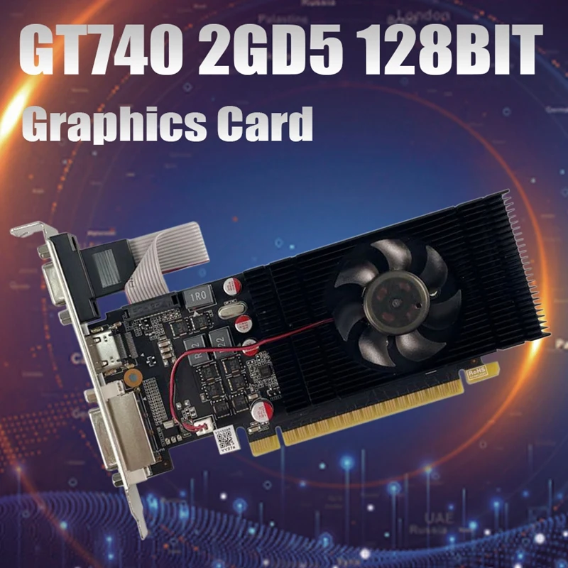 Видеокарта GT740 2 ГБ GDDR5 1059 бит 5000 МГц 3,0 МГц PCI Express HDMI-совместимая + VGA + DVI Видеокарта
Видеокарта GT740 2 ГБ GDDR5 1059 бит 5000 МГц 3,0 МГц PCI Express HDMI-совместимая + VGA + DVI Видеокарта