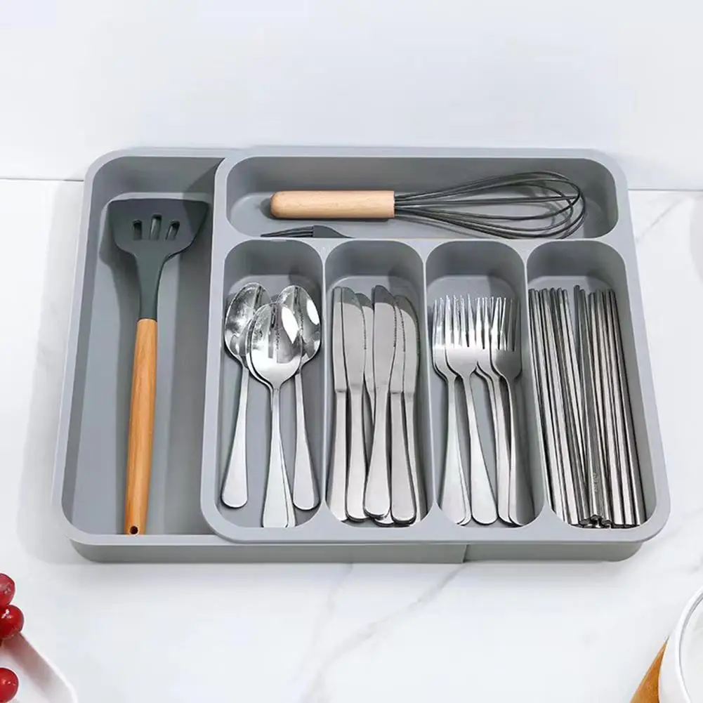 1pc Retractable Storage Box Multi-purpose Expandable Adjustable Utensils Holder Organizer With 6 Compartments
1pc Retractable Storage Box Multi-purpose Expandable Adjustable Utensils Holder Organizer With 6 Compartments
