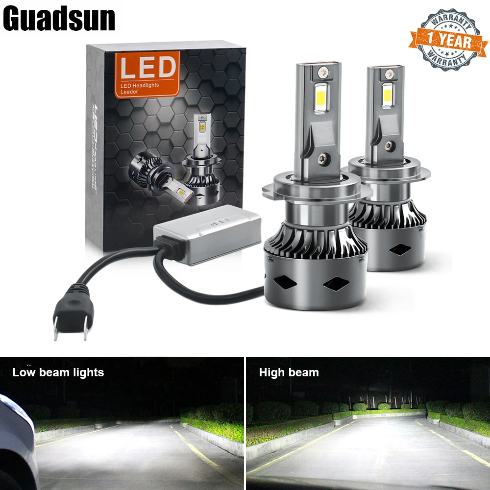 Guadsun H7 LED Headlight H4 H1 9005 H3 H11 9005 9006 6000K 10000LM 12V 3570 30W White Auto Bulbs Car Lights Superlight Headlamps
Guadsun H7 LED Headlight H4 H1 9005 H3 H11 9005 9006 6000K 10000LM 12V 3570 30W White Auto Bulbs Car Lights Superlight Headlamps