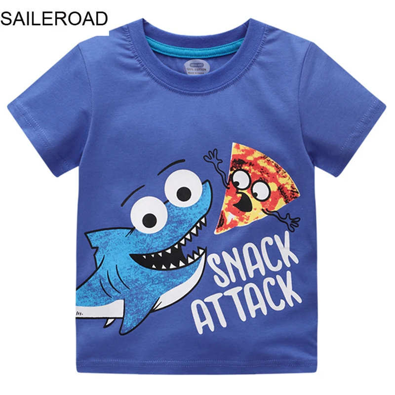 SAILEROAD Summer T Shirt Cotton Short Sleeve Cartoon Shark T-Shirts Kids Tee Girls Tops Boys Children Clothes
SAILEROAD Summer T Shirt Cotton Short Sleeve Cartoon Shark T-Shirts Kids Tee Girls Tops Boys Children Clothes