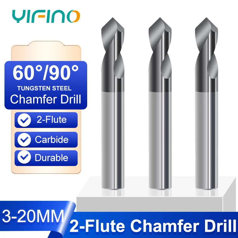 YIFINO Steel Central Drill Tungsten Steel Fixed-Point Drill Straight Shank 2 Blade 60 90 120 Chamfer Drill Reaming Chamfer
YIFINO Steel Central Drill Tungsten Steel Fixed-Point Drill Straight Shank 2 Blade 60 90 120 Chamfer Drill Reaming Chamfer
