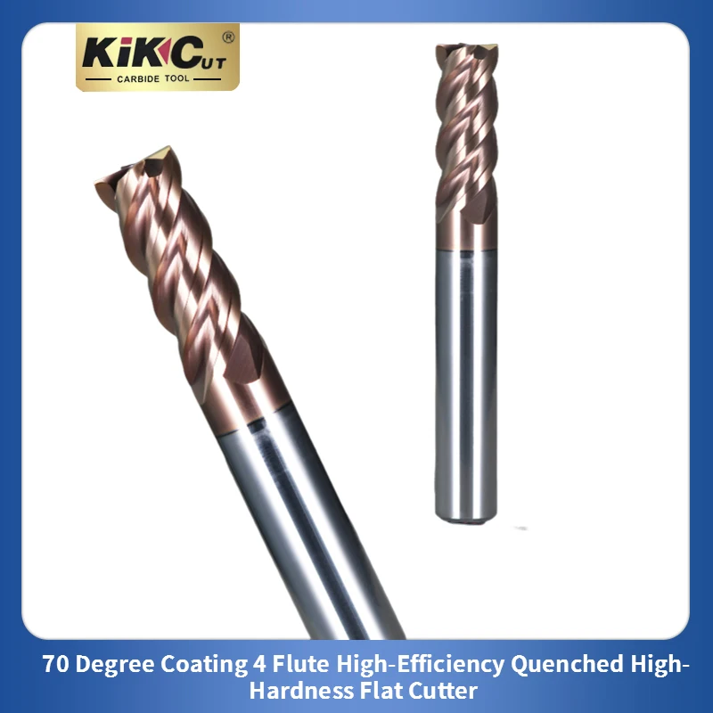

Tungsten Carbide Superhard 70 Degree Coating 4 Flute High-Efficiency Quenched High-Hardness Flat Cutter