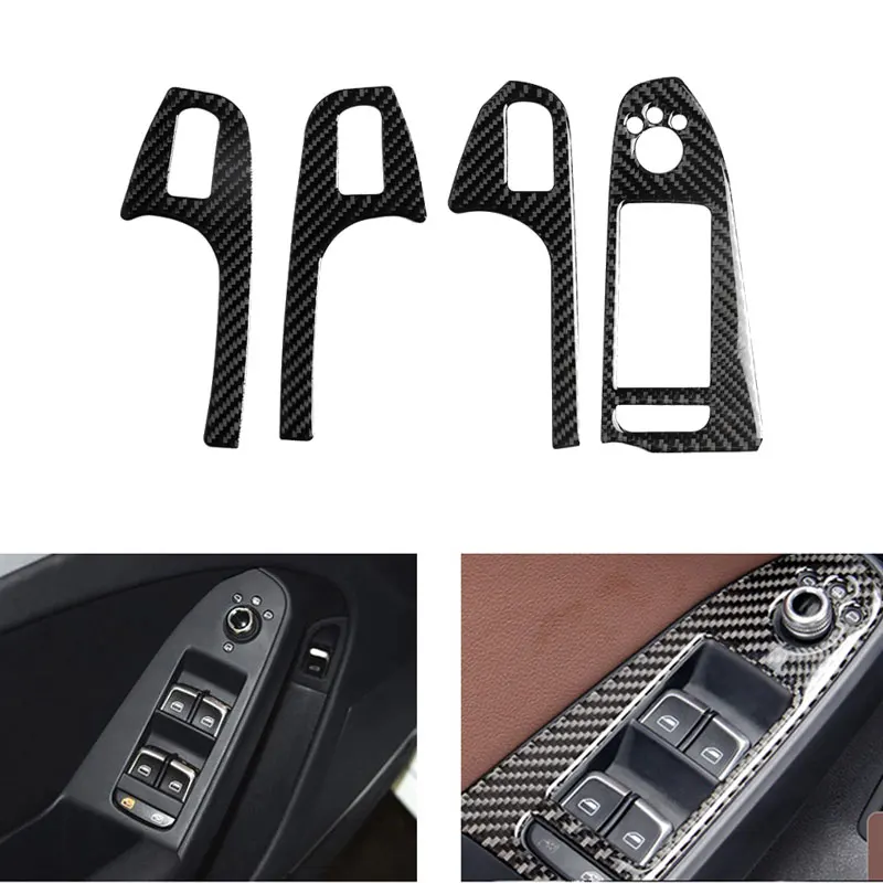 For Audi A4 B8 2009-2016 Real Carbon Fiber Interior Door Armrest Panel Cover Window Glass Lift Buttons Frame Trim Sticker
For Audi A4 B8 2009-2016 Real Carbon Fiber Interior Door Armrest Panel Cover Window Glass Lift Buttons Frame Trim Sticker