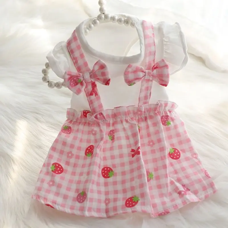 Pet Dog Clothings Dogs Dresses Strawberry Printed Super Small Clothing Cute Spring Summer Pink Floral Skirt
Pet Dog Clothings Dogs Dresses Strawberry Printed Super Small Clothing Cute Spring Summer Pink Floral Skirt