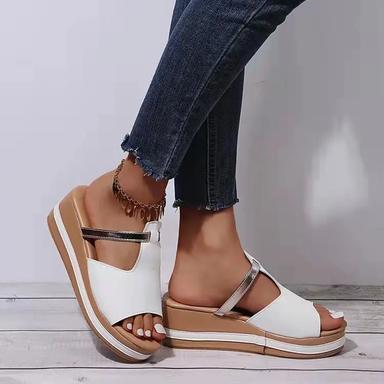 Summer Women's Shoes Sandals Word Wedge Slippers Striped Color Matching Beach Sandals Holiday Seaside Travel Shoes Black Beige
Summer Women's Shoes Sandals Word Wedge Slippers Striped Color Matching Beach Sandals Holiday Seaside Travel Shoes Black Beige