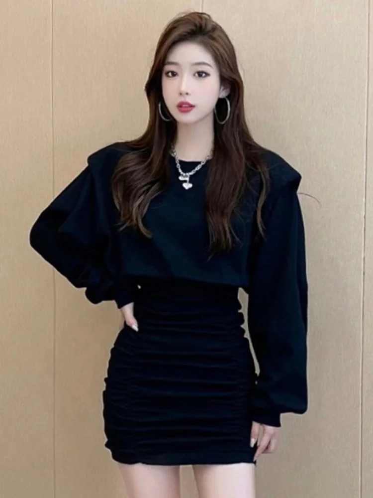 QWEEK Y2k Black Bodycon Dress Korean Fashion Wrap Ruched Slim Party Mini Short Dtresses for Women 2022 Sexy Robe Female Outfit
QWEEK Y2k Black Bodycon Dress Korean Fashion Wrap Ruched Slim Party Mini Short Dtresses for Women 2022 Sexy Robe Female Outfit