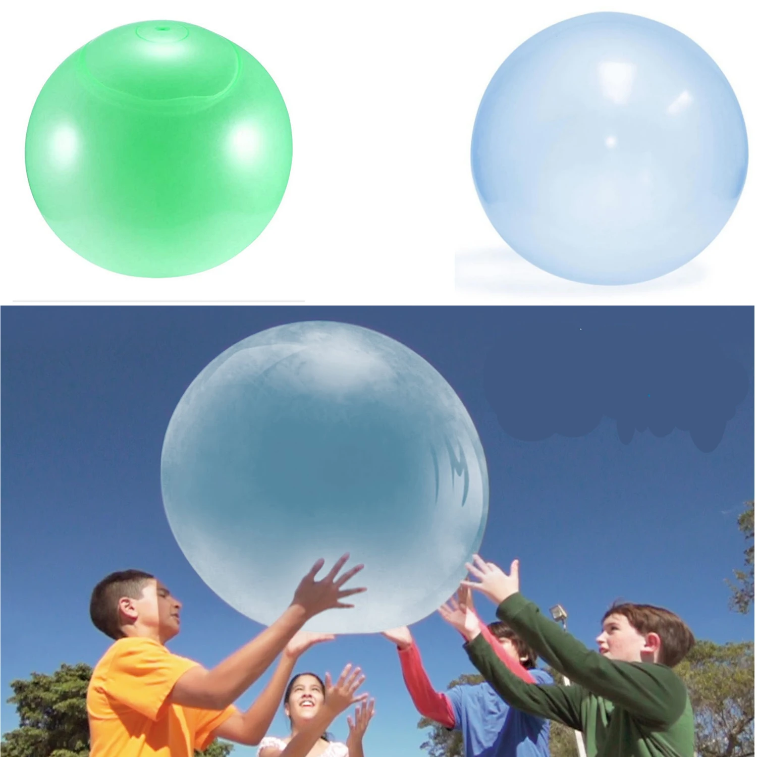 40cm Creative TPR Toy Bouncy Ball Inflatable Ball Water Bubble Ball for Children Adult Water Activities
40cm Creative TPR Toy Bouncy Ball Inflatable Ball Water Bubble Ball for Children Adult Water Activities