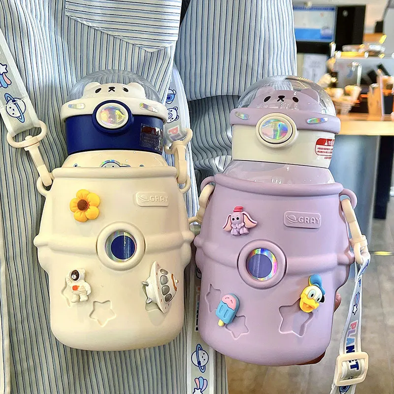 Cute Girl 316 Stainless Steel Children's Thermos Cup Astronaut Straw Student Cartoon Water Cup Silicone Sleeve Thermos Kettle
Cute Girl 316 Stainless Steel Children's Thermos Cup Astronaut Straw Student Cartoon Water Cup Silicone Sleeve Thermos Kettle