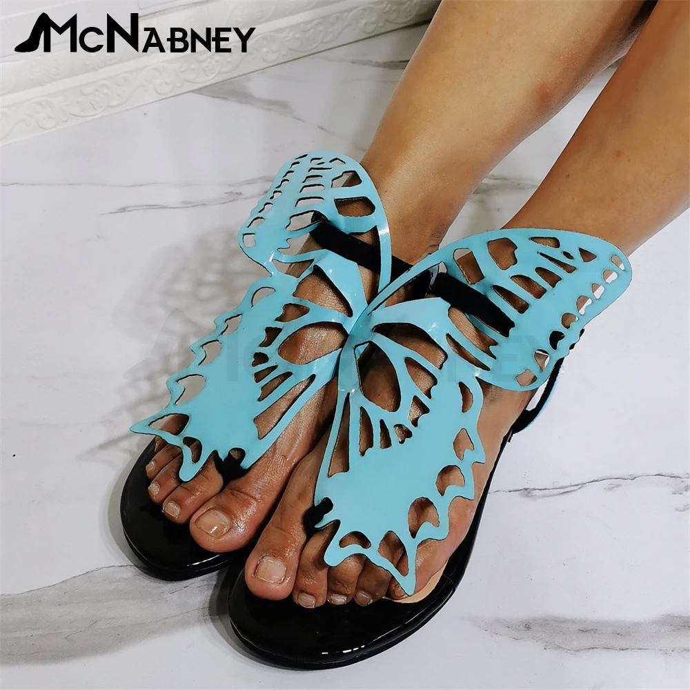 Blue Butterfly Sandals Bohemian Style Sandals Cutout Flats Novelty Design Large Size Summer Shoes for Women Custom Colour Sale
Blue Butterfly Sandals Bohemian Style Sandals Cutout Flats Novelty Design Large Size Summer Shoes for Women Custom Colour Sale