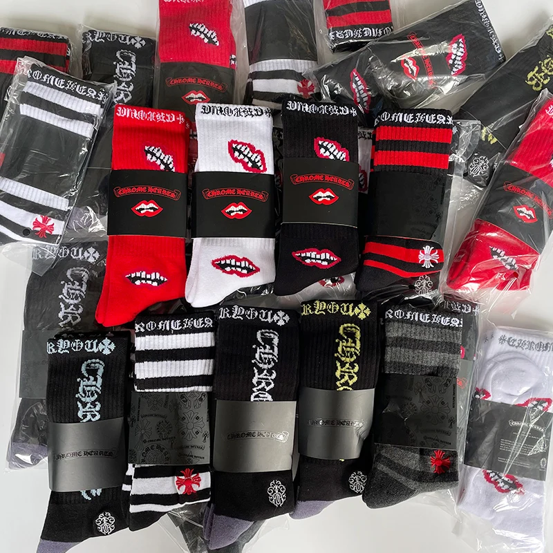 1 Pair Of New Pure Cotton Flaming Red Lip Towel Bottom Tidal Brand Sports Socks Stripe High Tube Basketball Skateboard Socks
1 Pair Of New Pure Cotton Flaming Red Lip Towel Bottom Tidal Brand Sports Socks Stripe High Tube Basketball Skateboard Socks