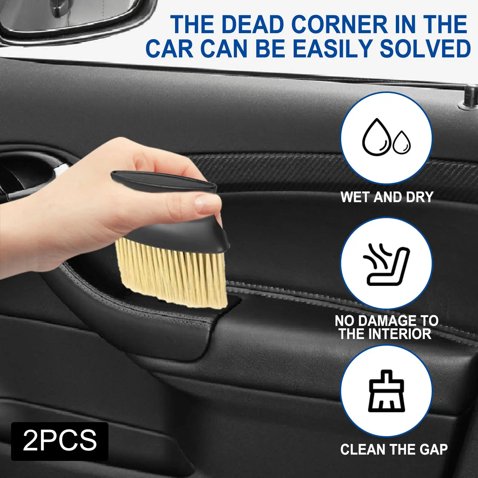 2 Pieces Detailing Brushes Auto Interior Cleaning Dust Brush for Interior or Exterior
2 Pieces Detailing Brushes Auto Interior Cleaning Dust Brush for Interior or Exterior