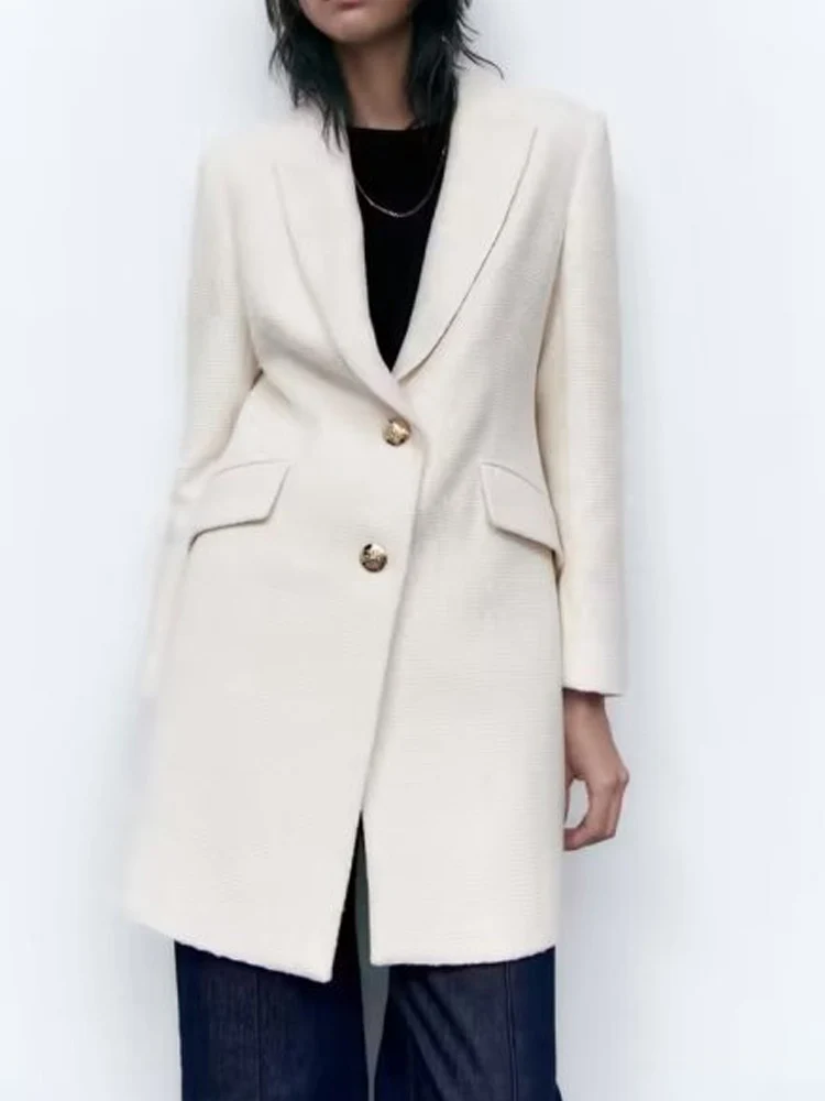 Kumsvag 2022 Autumn Women Wool Blends Coats Casual Solid Single Breasted Female Elegant Street OL Overcoat Outerwear Clothing
Kumsvag 2022 Autumn Women Wool Blends Coats Casual Solid Single Breasted Female Elegant Street OL Overcoat Outerwear Clothing