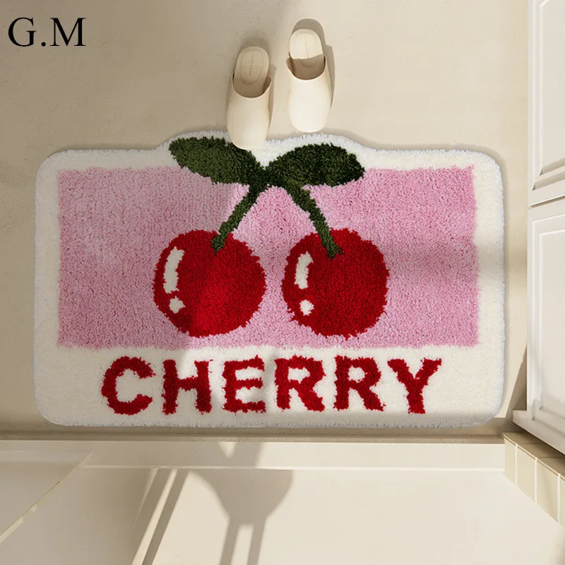 Cute Cherry Shape Bathroom Mat Kitchen Carpet Ins Style Thick Plush Non-Slip Doormat Shower Room Toilet Rug Floor Area Decor Pad 
Cute Cherry Shape Bathroom Mat Kitchen Carpet Ins Style Thick Plush Non-Slip Doormat Shower Room Toilet Rug Floor Area Decor Pad
