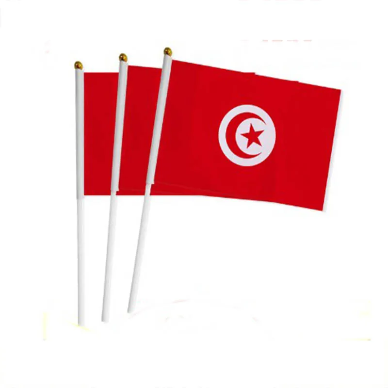 14*21 CM Tunisia Country Flag Hand Waving Banner 100PCS/LOT 
14*21 CM Tunisia Country Flag Hand Waving Banner 100PCS/LOT