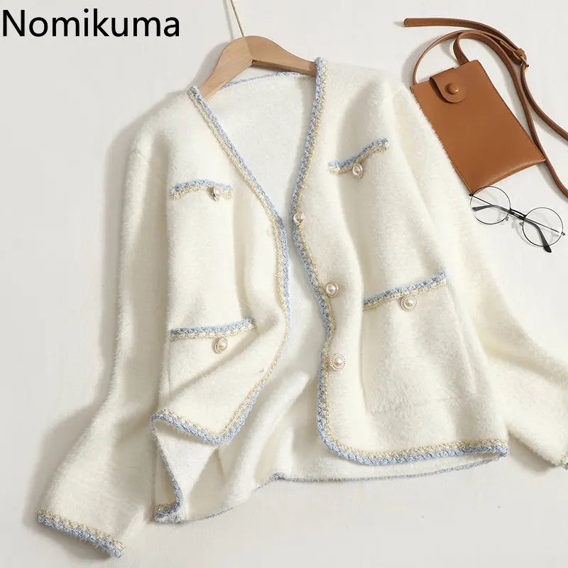 Nomikuma Cardigan Mujer Autumn Winter Heavy Beading Loose Simple Knitted Sweater Women Elegant Vintage Fashion Vetement Femme
Nomikuma Cardigan Mujer Autumn Winter Heavy Beading Loose Simple Knitted Sweater Women Elegant Vintage Fashion Vetement Femme