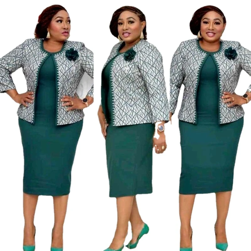 New Autumn and Spring African Women Printing Plus Size Two Pieces Sets Dress and Coat African Dresses for Women 2XL-6XL
New Autumn and Spring African Women Printing Plus Size Two Pieces Sets Dress and Coat African Dresses for Women 2XL-6XL