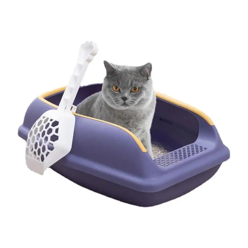 Cat Litter Box Anti-splashing Kitten Litter Box Kitten Toilet With Litter Sifting Scoop Removable Kittens Litter For Easy To
Cat Litter Box Anti-splashing Kitten Litter Box Kitten Toilet With Litter Sifting Scoop Removable Kittens Litter For Easy To