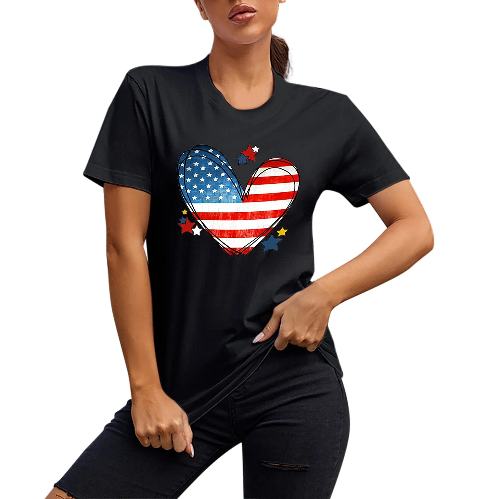 Women Daily LOVE Print O Neck Tops Short Sleeve Round Neck Tee Shirt Printed Flower Loose Side Womens Athletic Long Sleeve Shirt 
Women Daily LOVE Print O Neck Tops Short Sleeve Round Neck Tee Shirt Printed Flower Loose Side Womens Athletic Long Sleeve Shirt