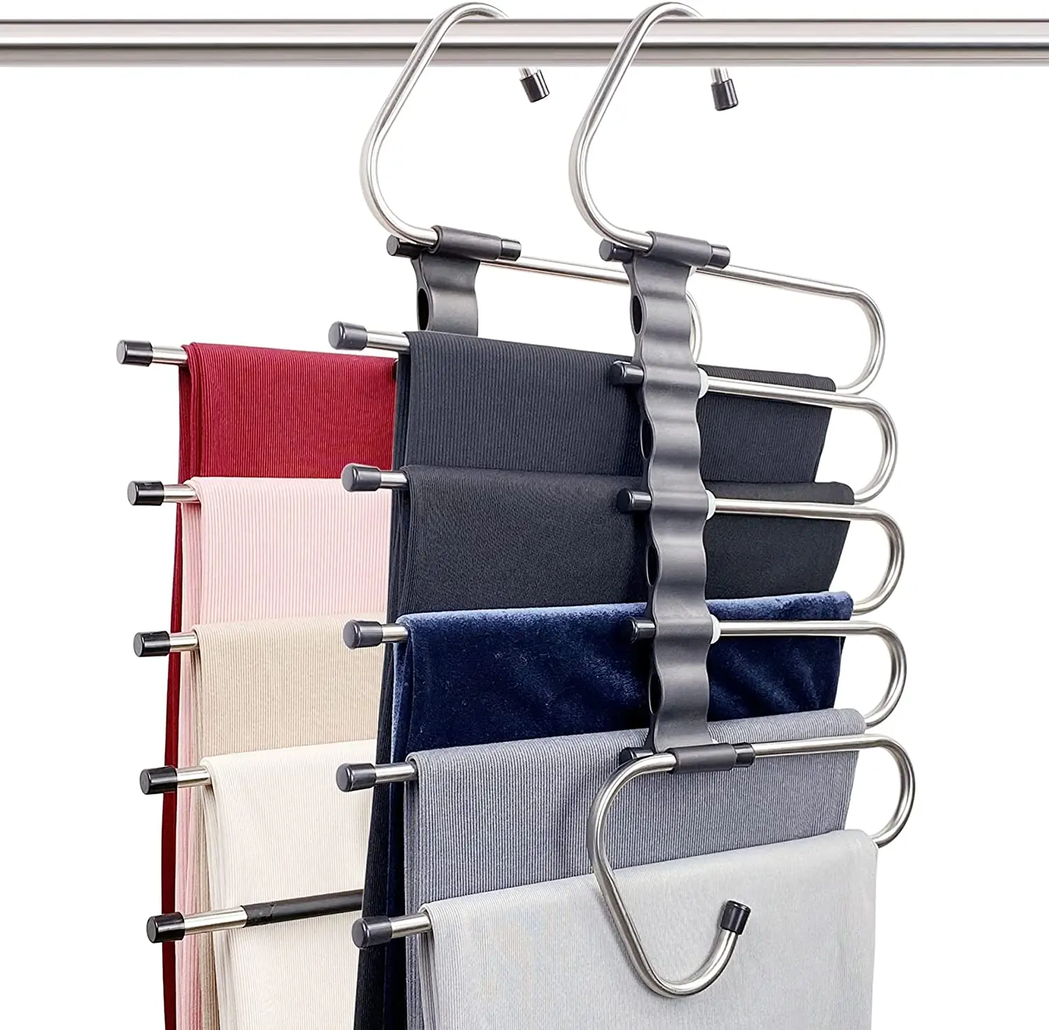 Closet Organizer Racks for Pants Trouser Hangers Clothes Racks Multifunction Stainless Steel Clothes Hangers
Closet Organizer Racks for Pants Trouser Hangers Clothes Racks Multifunction Stainless Steel Clothes Hangers