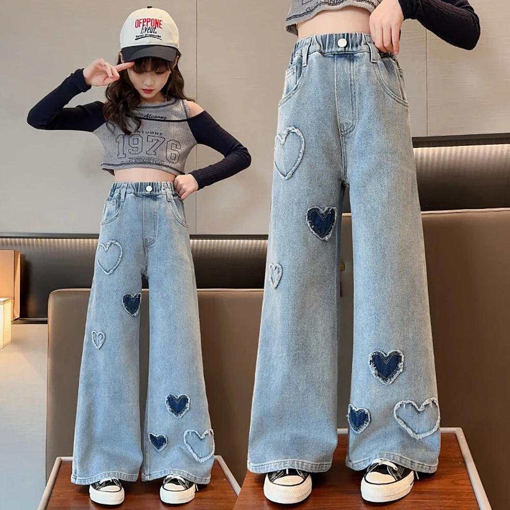 Outwear Long Pants Teenagers Girl Clothing Girls Casual Jeans Spring Summer Denim for Baby Girl Wide Leg Jeans Children
Outwear Long Pants Teenagers Girl Clothing Girls Casual Jeans Spring Summer Denim for Baby Girl Wide Leg Jeans Children
