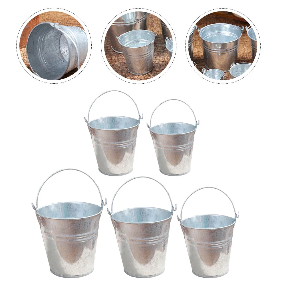 5 Pcs Rustic Wedding Decorations Tin Bucket Home Accessory Flowerpot Decorative Galvanized Mini Household Child
5 Pcs Rustic Wedding Decorations Tin Bucket Home Accessory Flowerpot Decorative Galvanized Mini Household Child